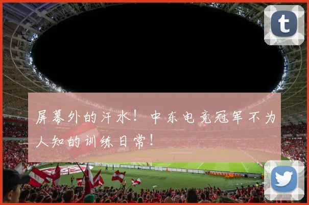 屏幕外的汗水!中东电竞冠军不为人知的训练日常!